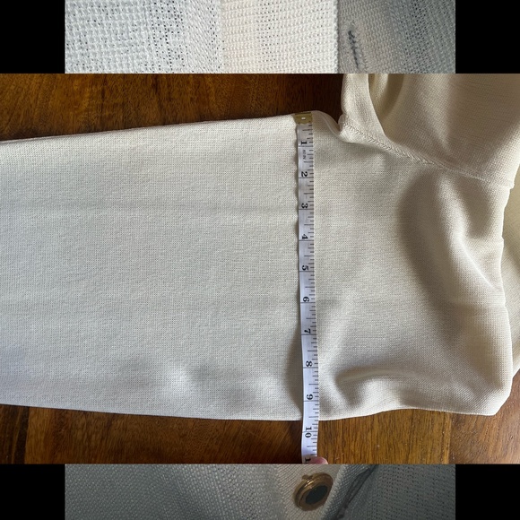 White CHANEL knit onesie romper bodysuit turtleneck sleeveless vintage not worn - Picture 7 of 12